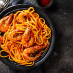 Healthy harissa spaghetti & Prawn Recipe