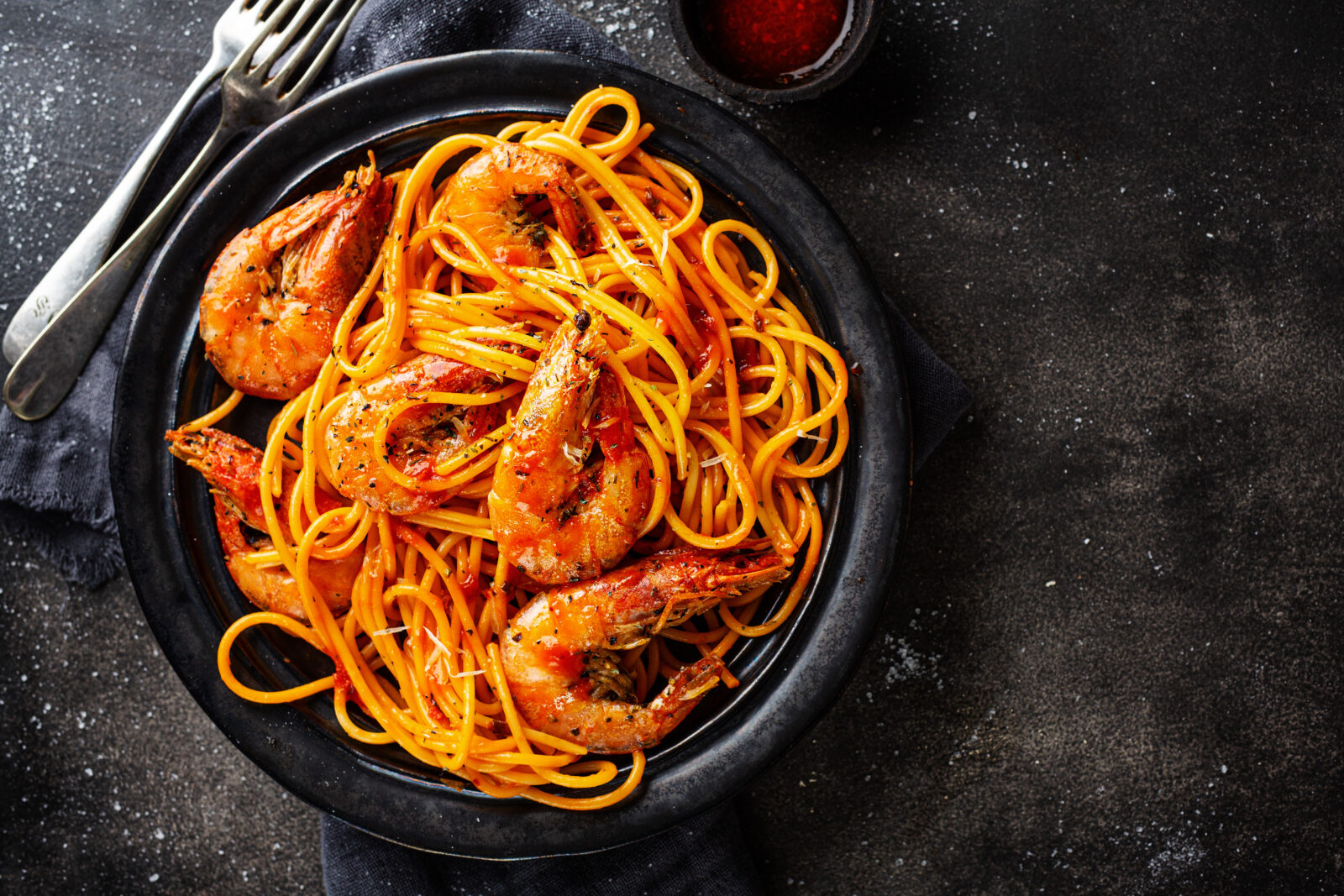 Healthy harissa spaghetti & Prawn Recipe