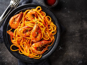 Healthy harissa spaghetti & Prawn Recipe