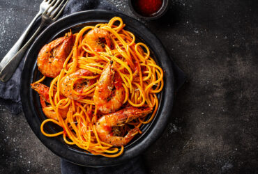 Healthy harissa spaghetti & Prawn Recipe