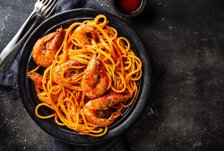 Healthy harissa spaghetti & Prawn Recipe